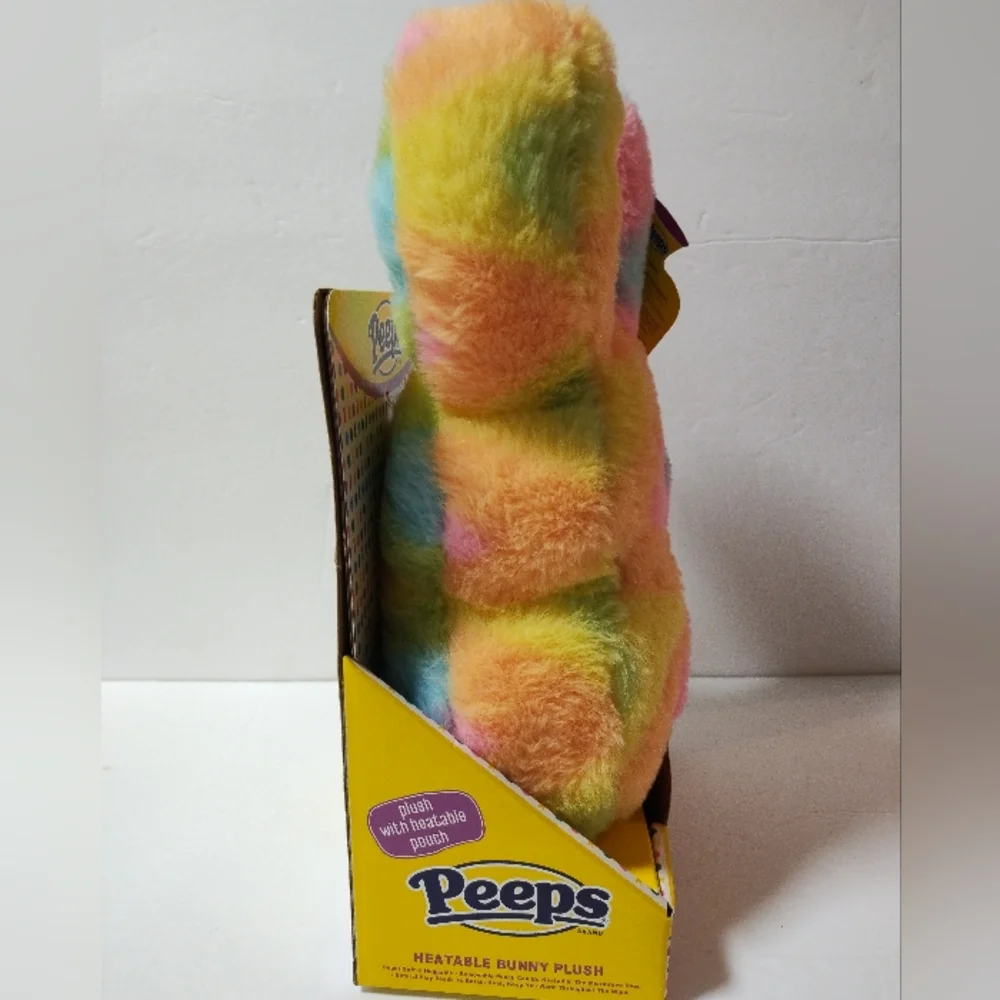 Peeps Heatable Bunny Plush. Microwavable beads Approx 11